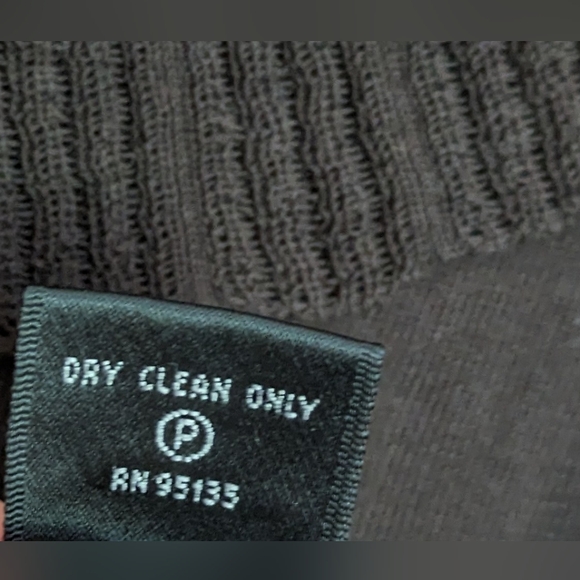 Lafayette 148 New York Dark Chocolate Ruffle Collar Short Sleeve Sweater - Picture 5 of 7